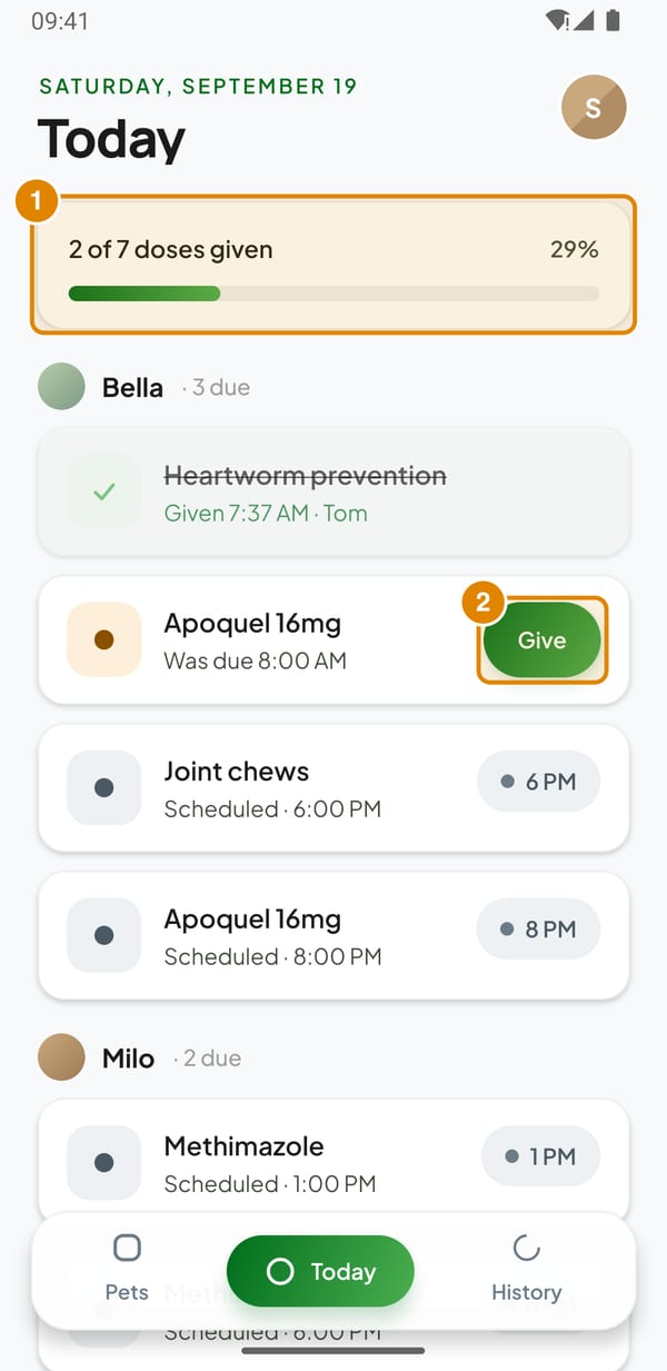 Today: The Today tab